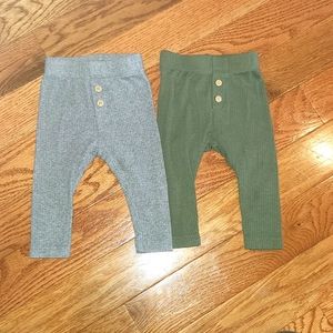 Cat & Jack 2pc Ribbed Leggings Bundle 3-6 Months